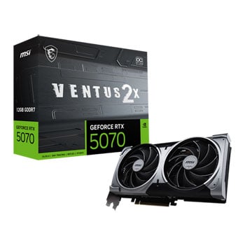 MSI NVIDIA GeForce RTX 5070 VENTUS 2X OC 12GB GDDR7 Ray-Tracing Graphics Card, DLSS 4, 6144 Core, 2542 MHz Boost