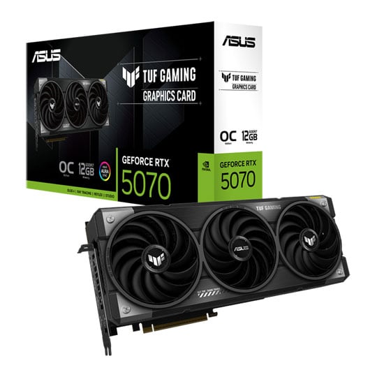 ASUS NVIDIA GeForce RTX 5070 TUF GAMING OC 12GB GDDR7 Ray-Tracing Graphics Card, DLSS 4, 6144 Core, 2640 MHz Boost