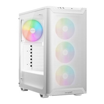 be quiet! Pure Base 501 LX, White, Mid Tower, 3 x 120mm ARGB Fans + 1 x 140mm ARGB Fan, USB 3.2 Gen2, ATX / mATX / mITX