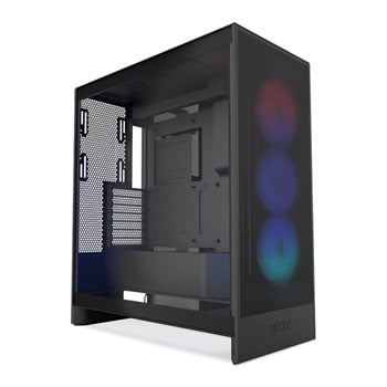 NZXT Refurbished NZXT H7 Flow RGB 2024, Black, Mid Tower w/ Tempered Glass Window, F360 RGB Core, USB 3.2 Gen1, EATX/ATX/mATX