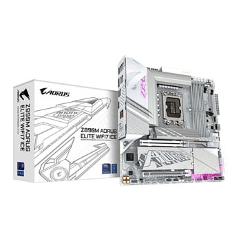 Gigabyte Refurbished Gigabyte Z890M AORUS ELITE WIFI7 ICE, Intel Z890, S 1851, D5, PCIe 5.0, 3x M.2, 5G LAN, WiFi 7, USB 4 Type C