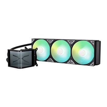 TRYX PANORAMA SE ARGB AIO 360mm Cooler, Black, 3x120mm ROTA ARGB Fans, 6.5" Rotatable Curved AMOLED Screen, Copper Base