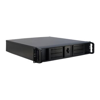 Inter-Tech 2U Inter-Tech IPC 2U-2098 SK Server Chassis, Steel, Drive Cage, Lockable Front, 2x 60mm Molex Fans, USB 3.0, mITX, mATX