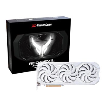 PowerColor Radeon RX 9070 XT RED DEVIL SPECTRAL WHITE 16GB GDDR6 Graphics Card, RDNA4, 4096 Streams, 3060 MHz Boost