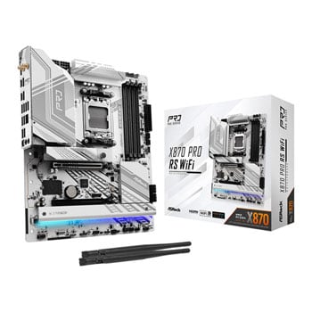 ASRock Refurbished ASRock X870 Pro RS WiFi, AMD X870, AM5, DDR5, PCIe 5.0, 3x M.2, USB 4.0, 2.5G/WiFi 7, AMD EXPO, ATX