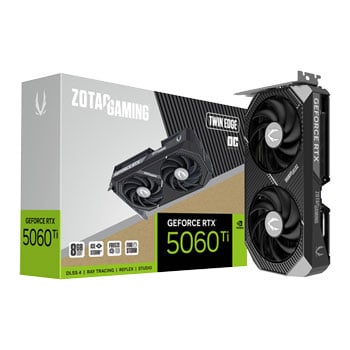 Zotac NVIDIA GeForce RTX 5060 Ti Twin Edge OC 8GB GDDR7 Ray-Tracing Graphics Card, DLSS 4, 4608 Cores, 2602 MHz Boost