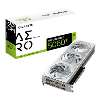 Gigabyte NVIDIA GeForce RTX 5060 Ti AERO OC 16GB GDDR7 Ray-Tracing Graphics Card, DLSS 4, 4608 Cores, 2647 MHz Clock