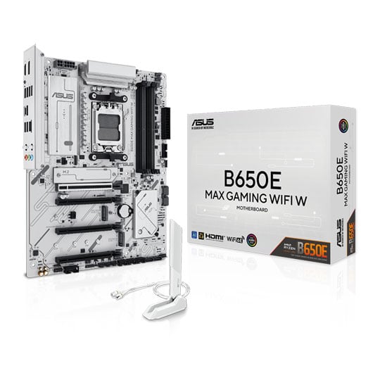 ASUS B650E MAX GAMING WIFI W, AMD B650, AM5, DDR5, PCIe 5.0, 3x M.2, 2.5G/WiFi 6E, USB 10Gbps, AMD EXPO, ATX