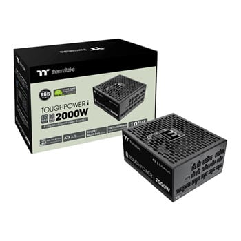 ThermalTake 2000W Thermaltake Toughpower i2000W, Fully Modular, 80PLUS Titanium, Single / Multi Rail, 166A, 140mm Fan, ATX 3.1
