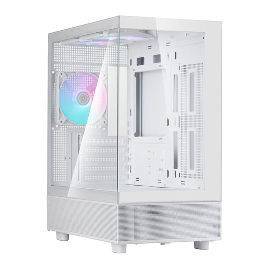 SilverStone Lucid 04, White, Micro-ATX Chassis w/ Tempered Glass, 280mm Rad Support, 2 x USB 3.0, mATX / mITX