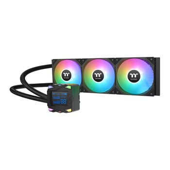 ThermalTake LA360-S ARGB Sync, 360mm AIO CPU Hydro Cooler, ARGB Lighting, 2.4" LCD Screen, 3x120mm Fans, Intel / AMD