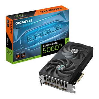 Gigabyte NVIDIA GeForce RTX 5060 Ti EAGLE OC 8GB GDDR7 Ray-Tracing Graphics Card, 4608 Cores, 2617 MHz Boost
