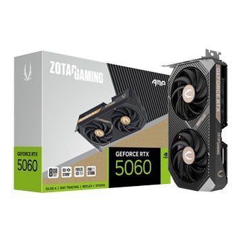 Zotac NVIDIA GeForce RTX 5060 AMP 8GB GDDR7 Ray-Tracing Graphics Card, DLSS 4, 3840 Cores, 2550 MHz Boost