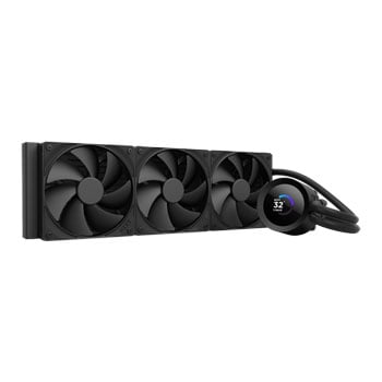 NZXT Kraken Plus AIO CPU Cooler, Black, 360mm AIO Hydro Cooler, 3 x 120mm Fans, 1.54" 30Hz LCD CPU Block, Intel, AMD