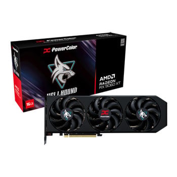 PowerColor Radeon RX 9060 XT HELLHOUND 16GB GDDR6 Graphics Card, RDNA4, 2048 Streams, 3310 MHz Boost