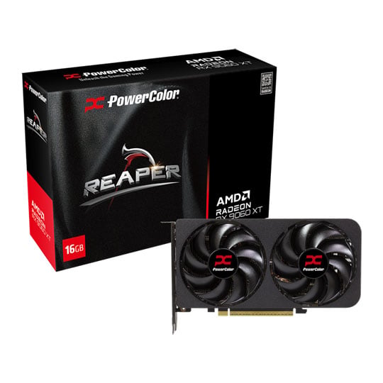 PowerColor Radeon RX 9060 XT REAPER 16GB GDDR6 Graphics Card, RDNA4, 2048 Streams, 3230MHz Boost