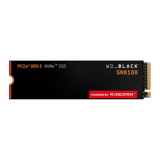 SanDisk 1TB WD Black SN8100 M.2 (2280) PCIe 5.0 (x4) NVMe SSD, 14,900MB/s Read, 11,000MB/s Write, 1.6M / 2.4M IOPS