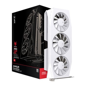 XFX Mercury Radeon RX 9060 XT OC Gaming White 16GB GDDR6 Graphics Card, RDNA 4, 2048 Streams, 3320MHz Boost
