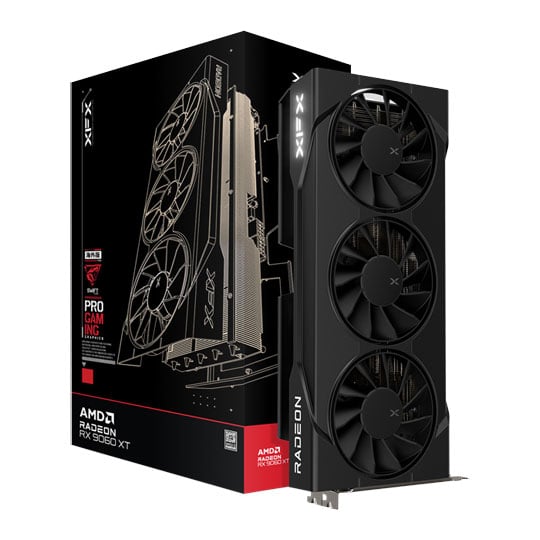 XFX SWIFT Radeon RX 9060 XT OC Gaming Black 16GB GDDR6 Graphics Card, RDNA 4, 2048 Streams, 3320MHz Boost