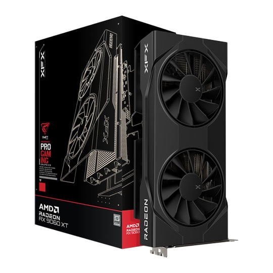 XFX SWIFT Radeon RX 9060 XT OC Gaming Dual Fan Black 8GB GDDR6 Graphics Card, RDNA 4, 2048 Streams, 3320MHz Boost