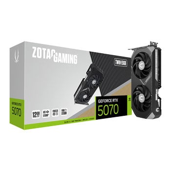 Zotac NVIDIA GeForce RTX 5070 Twin Edge 12GB GDDR7 Ray-Tracing Graphics Card, DLSS 4, 6144 Cores, 2512 MHz Boost