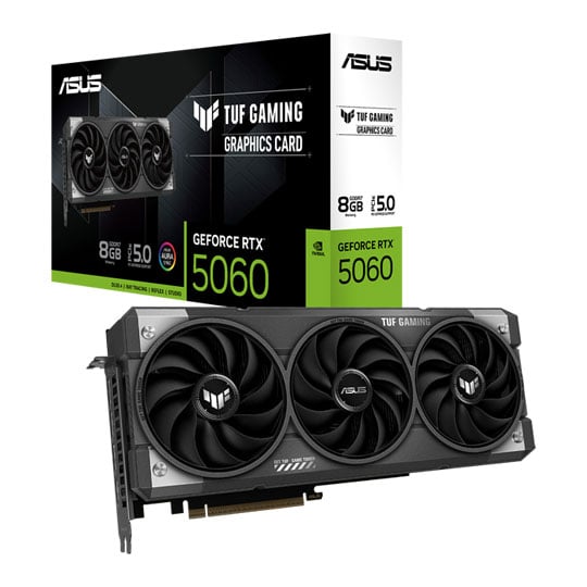 ASUS NVIDIA GeForce RTX 5060 TUF GAMING 8GB GDDR7 Ray-Tracing Graphics Card, DLSS 4, 3840 Core, 2527 MHz Boost
