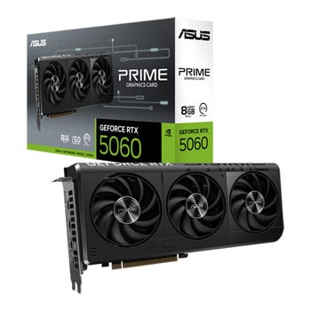 ASUS PRIME NVIDIA GeForce RTX 5060 8GB GDDR7 Ray-Tracing Graphics Card, DLSS 4, 3840 Core, 2527 MHz Boost