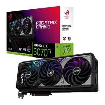 ASUS ROG STRIX NVIDIA GeForce RTX 5070 Ti OC 16GB GDDR7 Ray-Tracing Graphics Card, DLSS 4, 8960 Core, 2625 MHz Boost