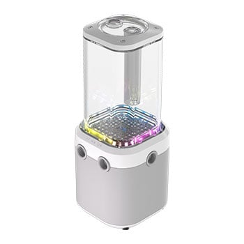 Corsair 440ml CORSAIR iCUE LINK XD6 RGB ELITE Pump Reservoir Unit, White, 22x ARGB LEDs, FlowDrive Max Pump, Clear Nylon, G1/4
