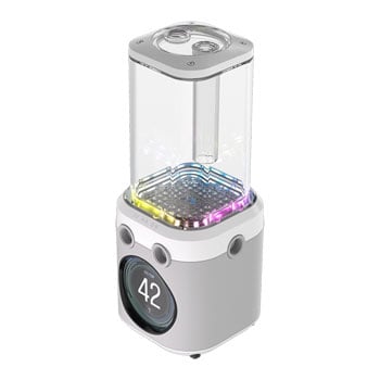 Corsair 440ml CORSAIR iCUE LINK XD6 RGB ELITE LCD Pump Reservoir Unit, White, 22x ARGB LEDs, FlowDrive Max Pump, Nylon, G1/4