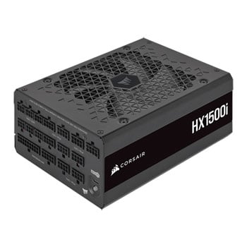 Corsair Refurbished 1500W Corsair HX1500i, Fully Modular, PCIE 5 80PLUS Platinum, Single Rail, 125A, 140mm Fan, ATX3.0 PSU
