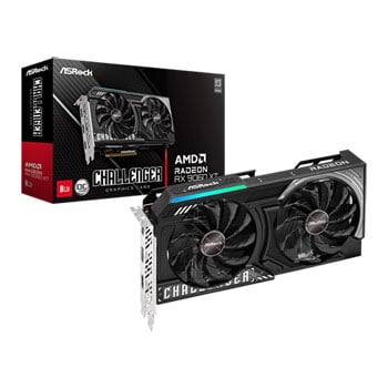 ASRock Radeon RX 9060 XT CHALLENGER 8GB GDDR6 OC Graphics Card, RDNA4, 2048 Streams, 3290 MHz Boost