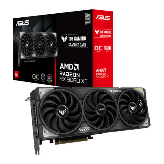 ASUS Radeon RX 9060 XT TUF GAMING OC 16GB GDDR6 Graphics Card, RDNA 4, 2048 Streams, TBC Boost