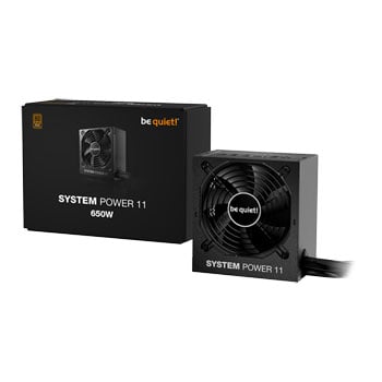 be quiet! 650W be quiet! System Power 11, Fully Wired, 80PLUS Bronze, Single Rail, 54.2A, 12V-2x6, ATX 3.1 Power Supply