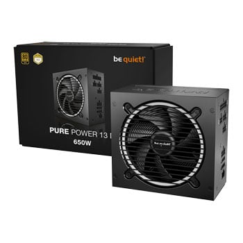 be quiet! 650W be quiet! Pure Power 13 M, Fully Modular, 80PLUS Gold, Single Rail, 54.1A, 12V-2x6, ATX 3.1 Power Supply