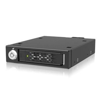 ICY DOCK ToughArmor MB601V5K-B, 2.5" U.2/U.3 NVMe SSD Mobile Rack Enclosure For External 3.5" Bay, MCIO 4i SFF-TA-1016