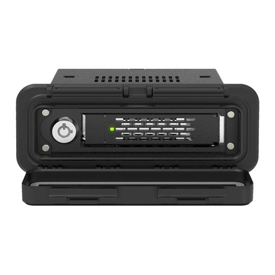 ICY DOCK MB601V4KW-B, Rugged 1 Bay 2.5" U.2/U.3 NVMe SSD Mobile Rack Enclosure