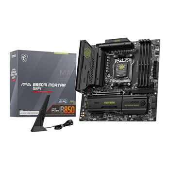 MSI MAG B850M MORTAR WiFi, AMD B850, AM5, DDR5, PCIe 5.0, 3x M.2, 5G / WiFi7, USB 3.2 A+C, AMD EXPO, ATX