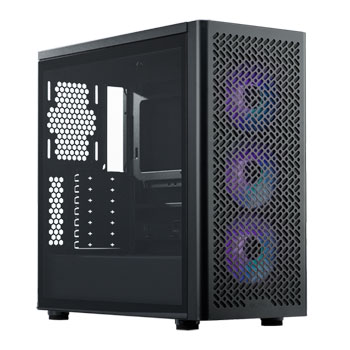 Cooler Master Elite 502 Black ARGB Mid Tower TG Chassis, Reverse Connection, 3x 120mm ARGB Fan, mITX, mATX, ATX, E-ATX