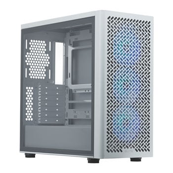 Cooler Master Elite 502 Mid Tower Chassis, Reverse Connection, 3x 120mm ARGB Fan, White, mITX / mATX / ATX / E-ATX
