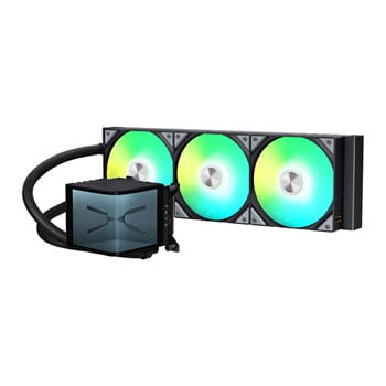 TRYX PANORAMA ARGB AIO 360mm Cooler, Black, 3x120mm ROTA SL ARGB Fans, AMOLED 2K Screen, Copper Base, 30mm Radiator