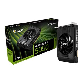 Palit NVIDIA GeForce RTX 5050 STORMX 8GB GDDR6 Ray-Tracing Graphics Card, DLSS 4, 2560 Cores, 2572 MHz Boost