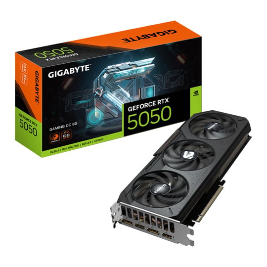 Gigabyte NVIDIA GeForce RTX 5050 GAMING OC 8GB GDDR6 Ray-Tracing Graphics Card, DLSS 4, 2560 Cores, 2632 MHz Clock
