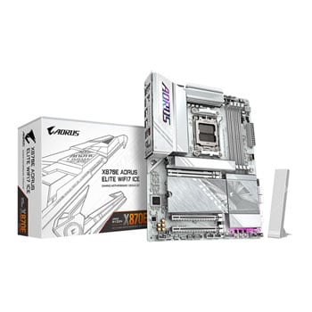 Gigabyte X870E AORUS ELITE WiFi7 ICE, AMD X870E, S AM5, DDR5, PCIe 5.0, 4x M.2, 2.5GbE, WiFi7, USB 4.0, AMD EXPO, ATX