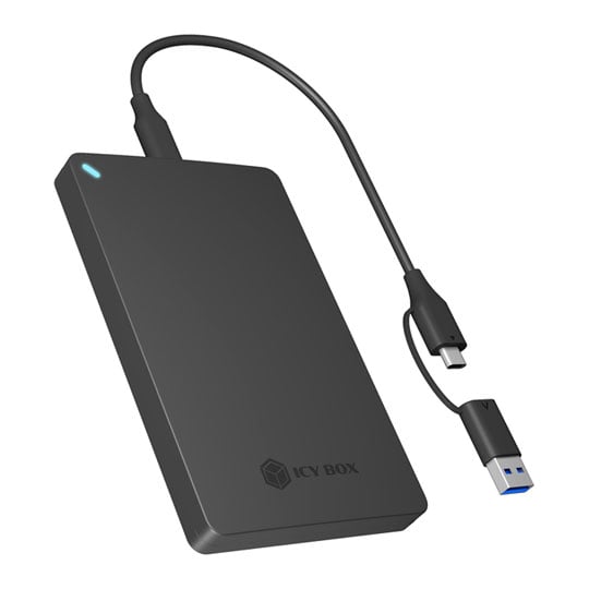 ICY BOX 2.5" External Enclosure SATA HDD/SSD, USB 3.2 Gen 2 Type-C/ Type-A , 6Gbit/s, Bus Powered