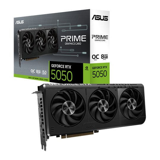 ASUS PRIME NVIDIA GeForce RTX 5050 OC 8GB GDDR6 Ray-Tracing Graphics Card, DLSS 4, 2560 Core, 2707 MHz Boost