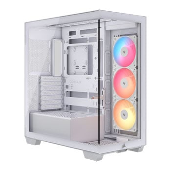 Corsair 3500X RS-R ARGB, White, Mid Tower, Tempered Glass, Reverse Connection, 3x RS120R Fans, USB 3.2 Type-C