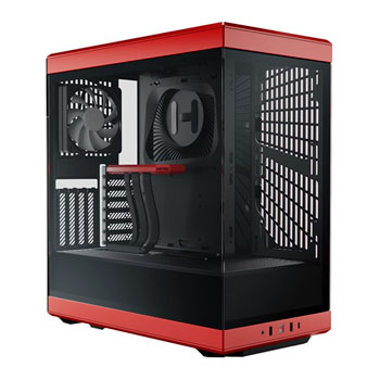 HYTE Open box HYTE Y40 Case, Red, Mid Tower Chassis w/ Panoramic Glass Windows, 2x 120mm Fan, USB 3.2 Type-C, ATX/mATX/mITX