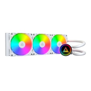 Montech LightFlow ARGB 360, White, 360mm AIO Hydro CPU Cooler, 3x 120mm ARGB PWM Fans, Intel / AMD