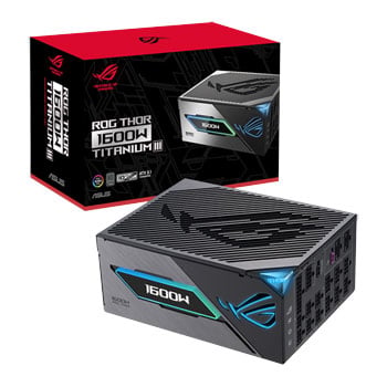 ASUS 1600W ASUS ROG Thor Titanium III, Full Modular, 80PLUS Titanium, PCIe 5.0 / ATX 3.1, Single Rail, 133.3A, 135mm Fan, PSU